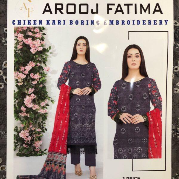 Boring Embroidered Dresses 3piece Suit Digital Print Bana Dora Lawn Fabrics Woman Collection Design No 2
