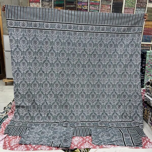 Safa Marwa Original Bedsheet Crystal cotton Export Quality King Size Double Bedsheet Design No24
