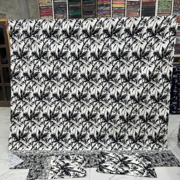 Safa Marwa Original Bedsheet Crystal cotton Export Quality King Size Double Bedsheet Design No20