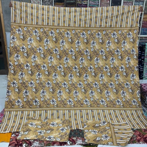 Safa Marwa Original Bedsheet Crystal cotton Export Quality King Size Double Bedsheet Design No16