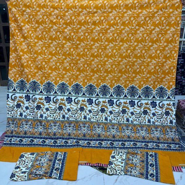 Safa Marwa Original Bedsheet Crystal cotton Export Quality King Size Double Bedsheet Design No 3