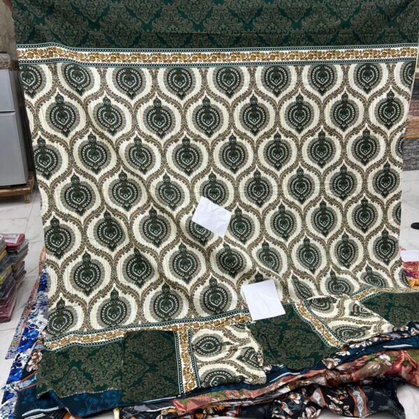 Safa Marwa Original Bedsheet Crystal cotton Export Quality King Size Double Bedsheet Design No28