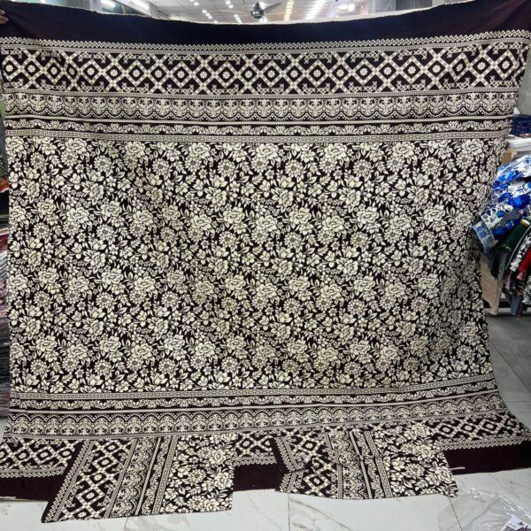 Safa Marwa Crystal Cotton Export Quality King Size Double Bedsheet Design No. 5