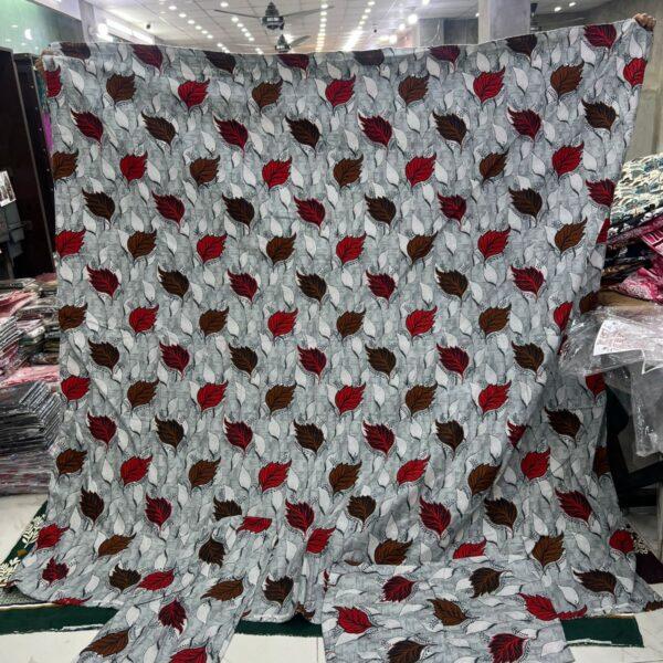 Safa Marwa Crystal Cotton Export Quality King Size Double Bedsheet Design No. 4