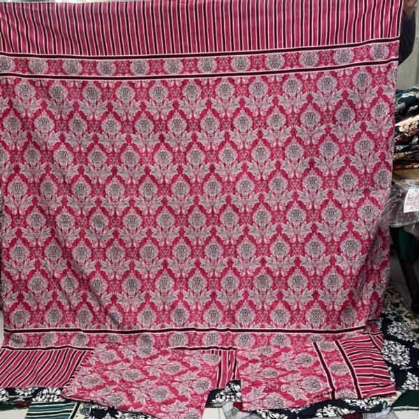 Safa Marwa Crystal Cotton Export Quality King Size Double Bedsheet Design No. 7