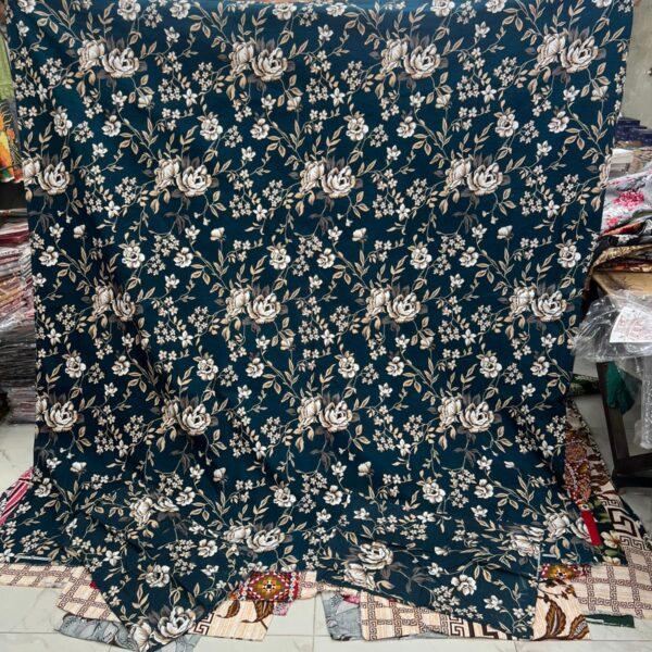 Safa Marwa Crystal Cotton Export Quality King Size Double Bedsheet Design No. 8