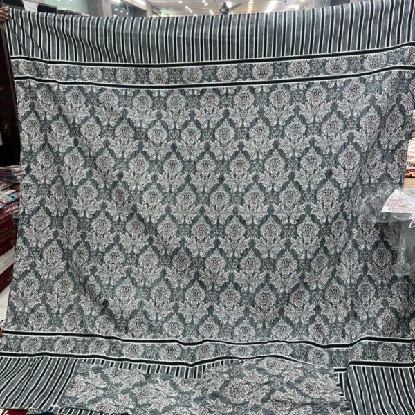 Safa Marwa Crystal Cotton Export Quality King Size Double Bedsheet Design No. 15