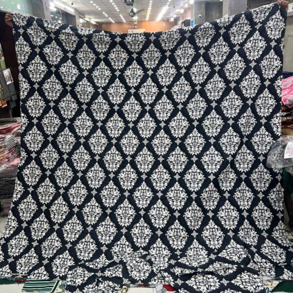 Safa Marwa Crystal Cotton Export Quality King Size Double Bedsheet Design No. 21