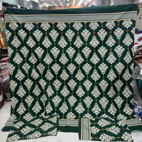Safa Marwa Crystal Cotton Export Quality King Size Double Bedsheet Design No. 25