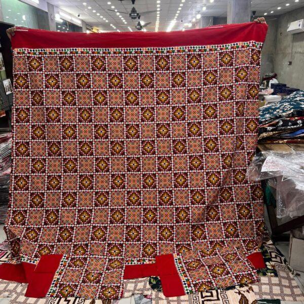 Safa Marwa Crystal Cotton Export Quality King Size Double Bedsheet Design No. 26
