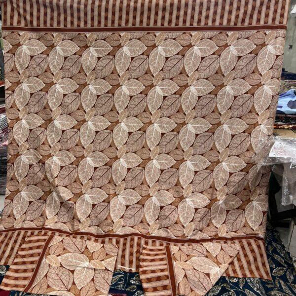 Safa Marwa Crystal Cotton Export Quality King Size Double Bedsheet Design No. 28