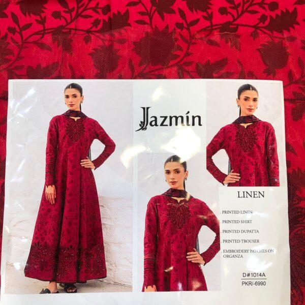 ZAINAB CHOTTANI, BAROQUE, IZNIK, JAZMIN, LIMELIGHT DIGITAL PRINTED LINEN 3PC SUIT WOMEN COLLECTION DESIGN NO 2