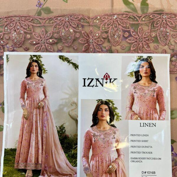IZNIK DIGITAL PRINTED LINEN 3 PIECE SUIT WOMEN COLLECTION DESIGN NO 7