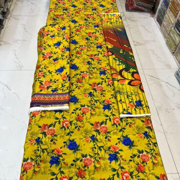 Safa Marwa Brand Bana Dora Linen Fabrics 3 piece Suit 8