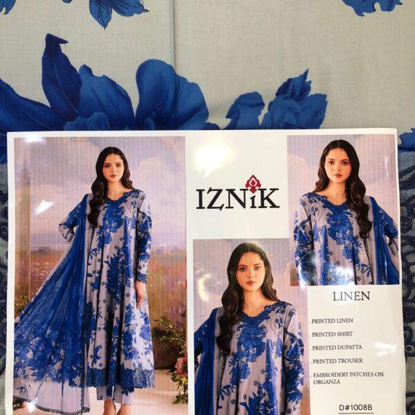 ZAINAB CHOTTANI, BAROQUE, IZNIK, JAZMIN, LIMELIGHT DIGITAL PRINTED LINEN 3PC SUIT WOMEN COLLECTION DESIGN NO 9