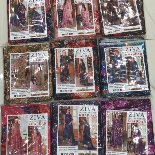 Vol-50 Ziva Khaddar Digital Printed 3 Piece Suit Women Collection