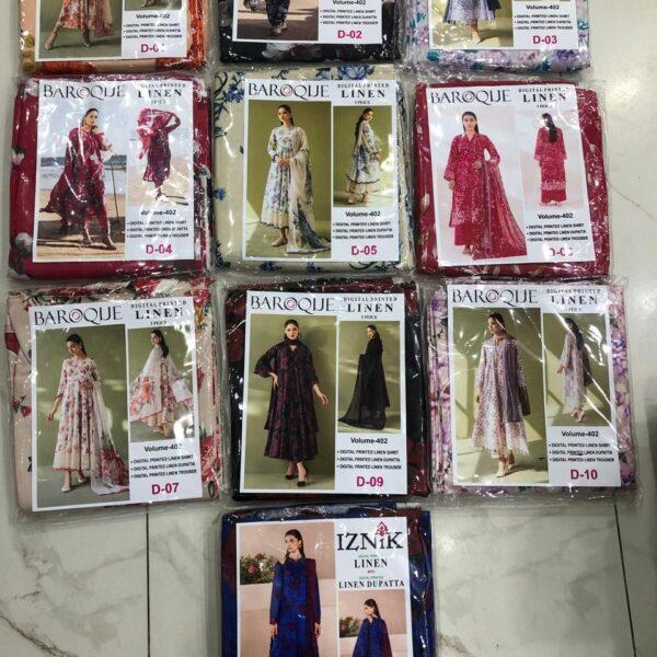 BAROQUE Digital Printed 3PC Linen Suit Women Collection