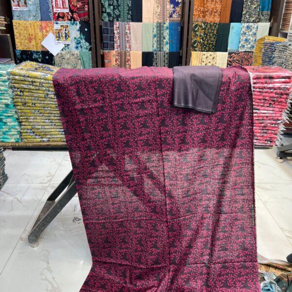 Safa Marwa Original Brand Printed Khaddar Fabrics Unstitched 2 Piece Suit Women Collection Design No 1