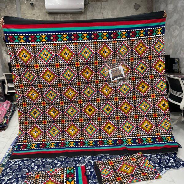 Safa Marwa Original Bedsheets Export Quality King Size Double Bedsheet Design No 9