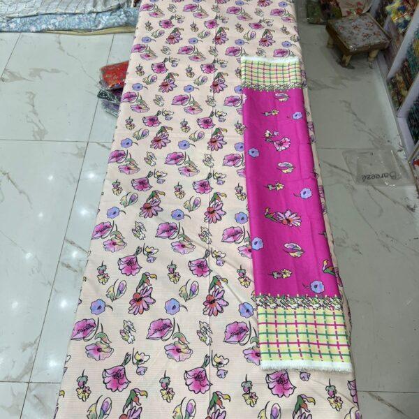 Bareeze Original Brand Digital Printed Bana Dora Linen 3pc Suit Women Collection Design No 1