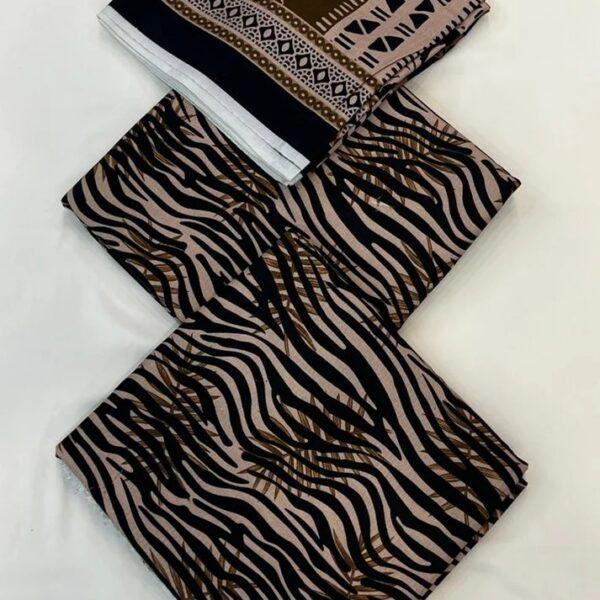 Safa Marwa Brand Bana Dora Linen Fabrics 3 piece Suit