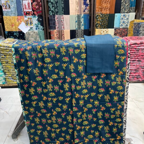 Safa Marwa Original Brand Printed Khaddar Fabrics Unstitched 2 Piece Suit Women Collection Design No 10