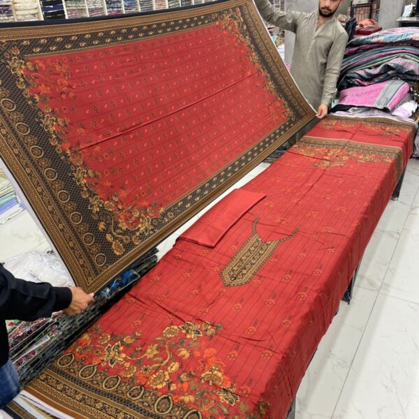 Safa Marwa Original Dhanak 3piece Suit Women Collection Design No 11