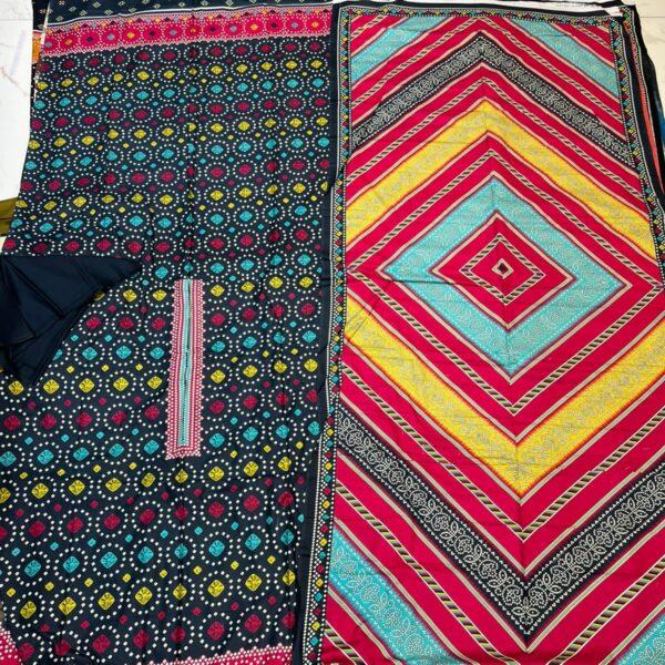 Premium Digital Printed Linen 3 Piece Suit