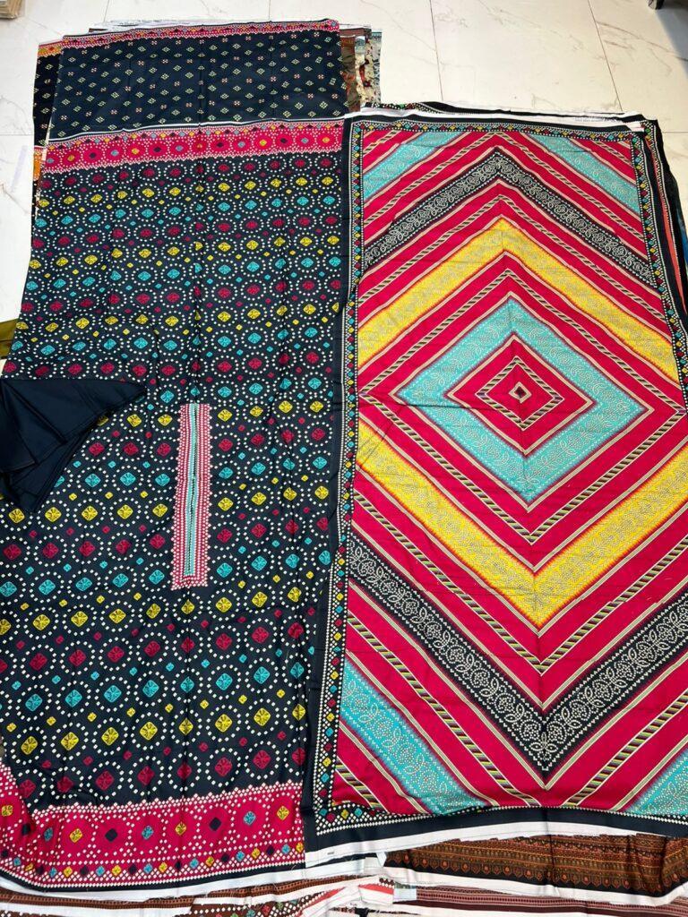 Premium Digital Printed Linen 3 Piece Suit