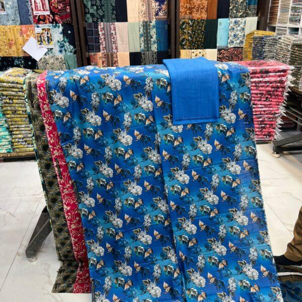 Safa Marwa Original Brand Printed Khaddar Fabrics Unstitched 2 Piece Suit Women Collection Design No 13