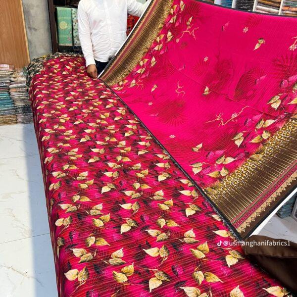 Safa Marwa Winter Collection Karandi Fabrics Unstitch 3 Piece Suit Women Dresses Design No 4