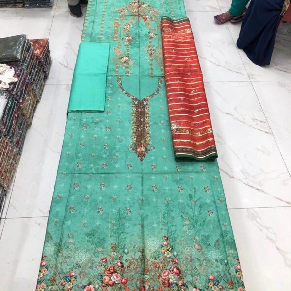 Safa Marwa Original Brand Linen Fabrics 3 piece Suit 14