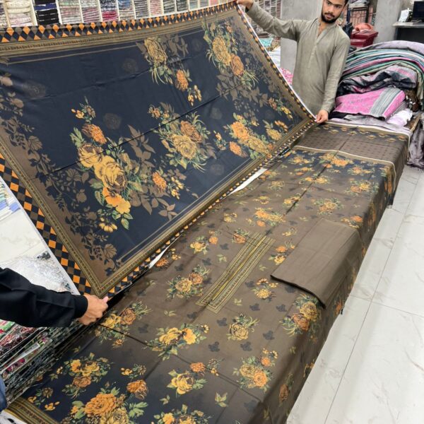 Safa Marwa Original Dhanak 3piece Suit Women Collection Design No 15