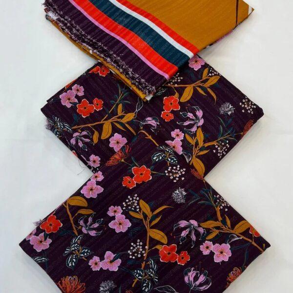 Safa Marwa Winter Collection Karandi Fabrics Unstitch 3 Piece Suit Women Dresses Design No 3