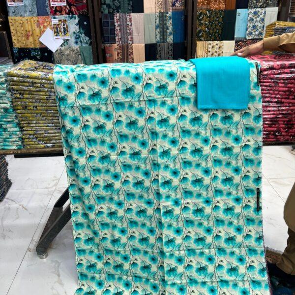 Safa Marwa Original Brand Printed Khaddar Fabrics Unstitched 2 Piece Suit Women Collection Design No 2