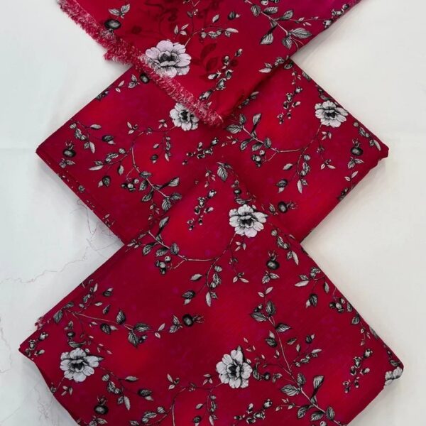 Supreme Winter Linen Digital Printed Bana Dora Linen 3PC Suit Women Collection Design No 2