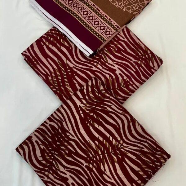 Safa Marwa Brand Bana Dora Linen Fabrics 3 piece Suit