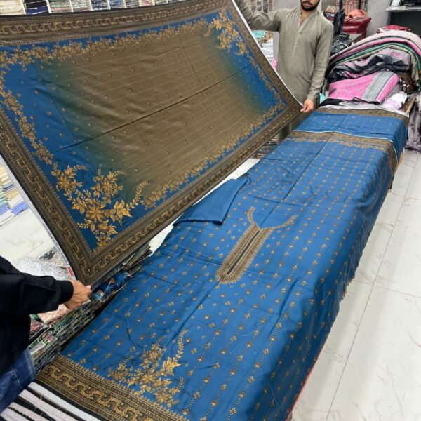 Safa Marwa Original Dhanak 3piece Suit Women Collection Design No 20