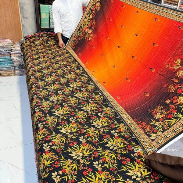 Safa Marwa Winter Collection Karandi Fabrics Unstitch 3 Piece Suit Women Dresses Design No 2