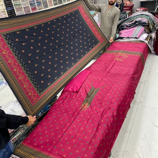 Safa Marwa Original Dhanak 3piece Suit Women Collection Design No 22