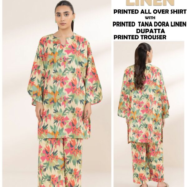 BAROQUE PRINTED TANA DORA LINEN 3 PIECE DRESSES WOMEN COLLECTION DESIGN NO2