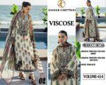 Volume 414 – Zainab Chottani Viscose Digital Printed 3 Piece Dress – Design No. 02