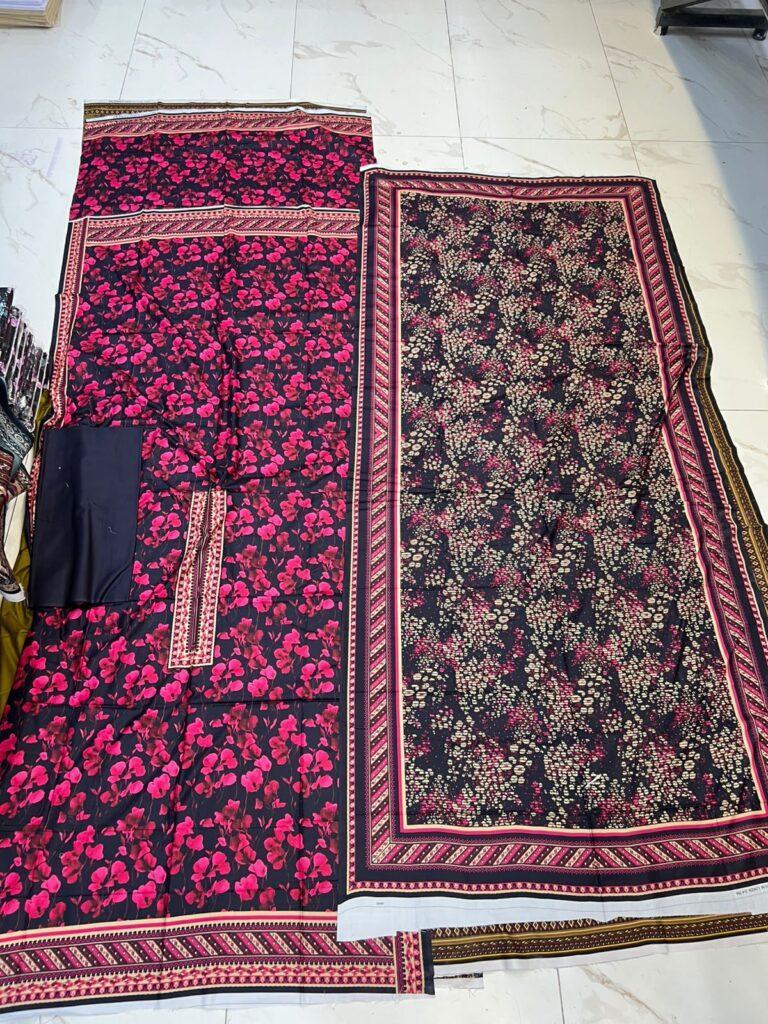 Premium Digital Printed Linen 3 Piece Suit