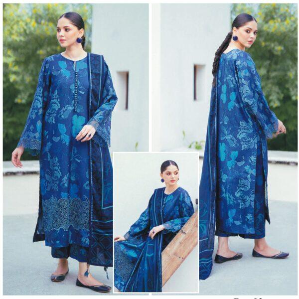 Vol-59 BAROQUE DIGITAL PRINTED KHADDAR 3PC SUIT KHADDAR FABRIC WOMEN COLLECTION DESIGN NO 3