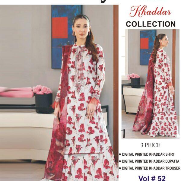 ZELLBURY khaddar Fabrics Original Brand Winter Collection Women Dresses 3 Piece Suit Design No 3