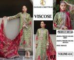 Volume 414 – Zainab Chottani Viscose Digital Printed 3 Piece Dress – Design No. 03