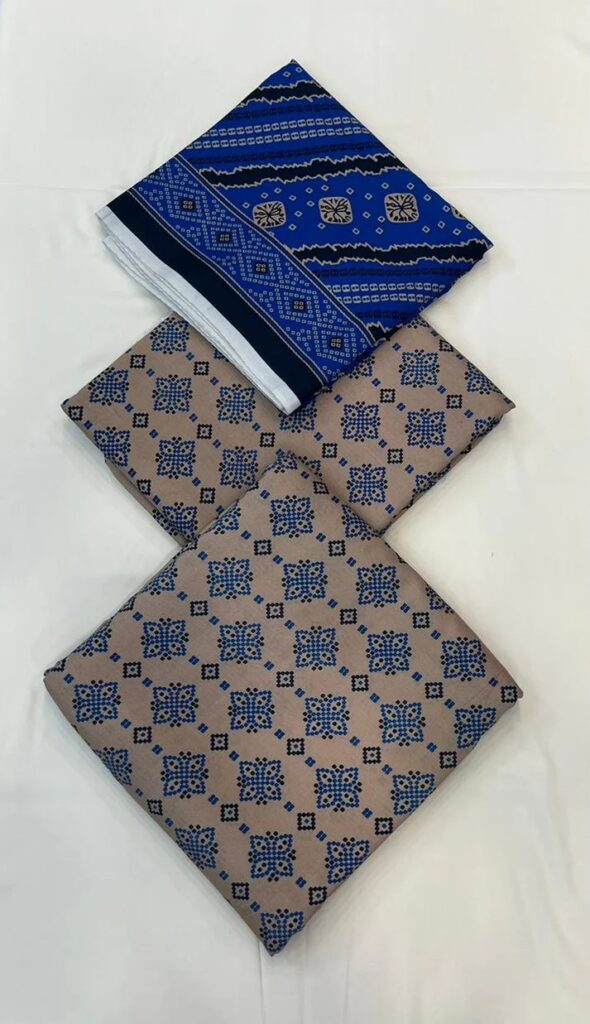 Safa Marwa Brand Bana Dora Linen Fabrics 3 piece Suit