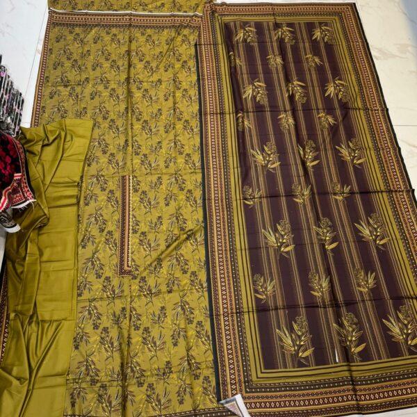 Premium Digital Printed Linen 3 Piece Suit