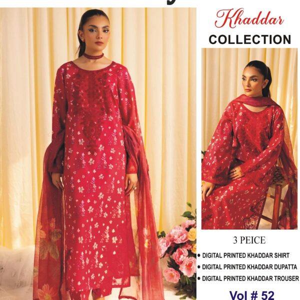 ZELLBURY khaddar Fabrics Original Brand Winter Collection Women Dresses 3 Piece Suit Design No 7