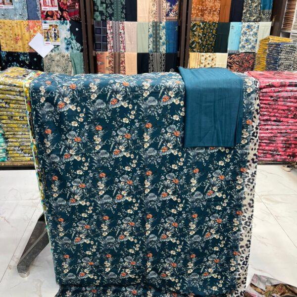 Safa Marwa Original Brand Printed Khaddar Fabrics Unstitched 2 Piece Suit Women Collection Design No 5